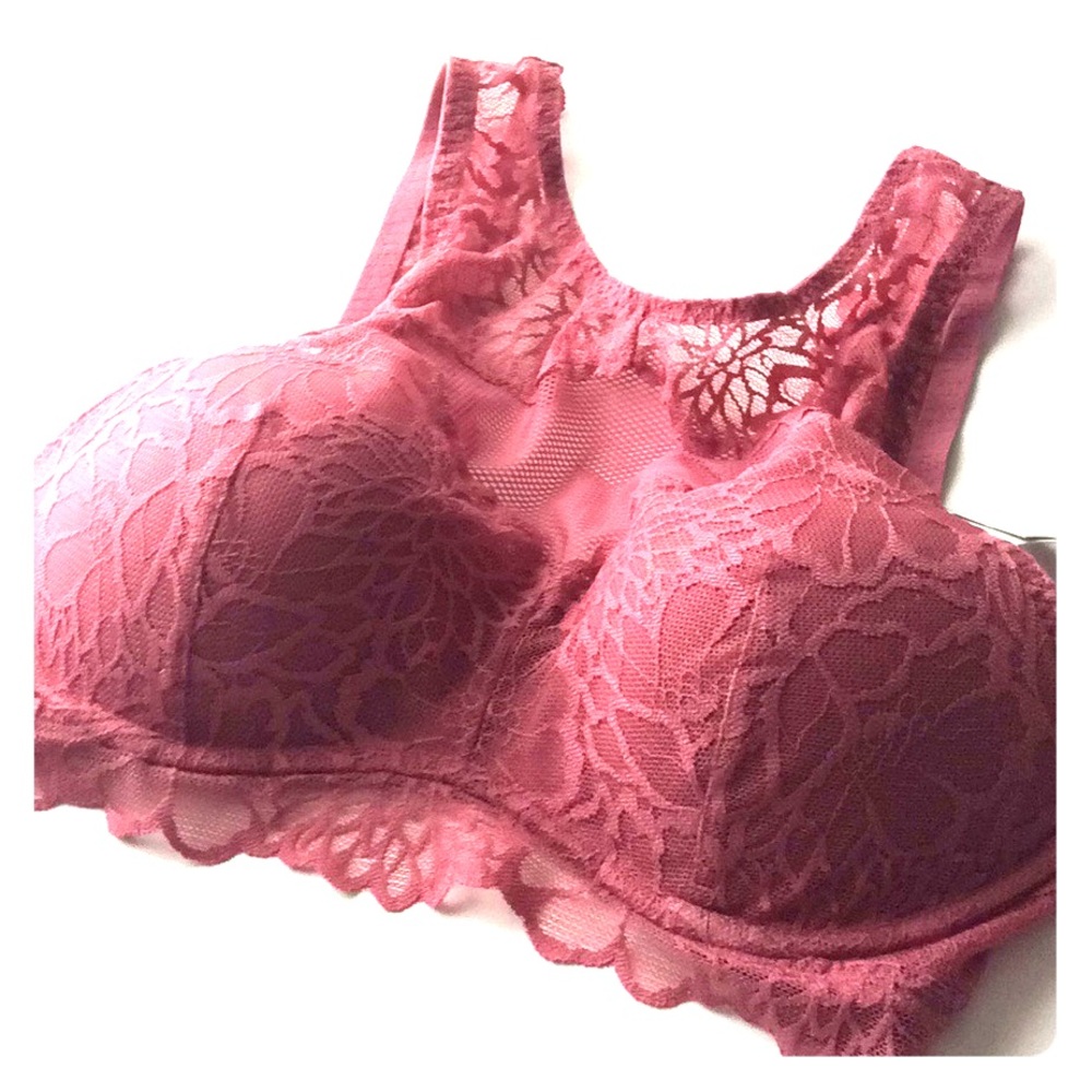 VS PINK dusty rose push up bra NWT